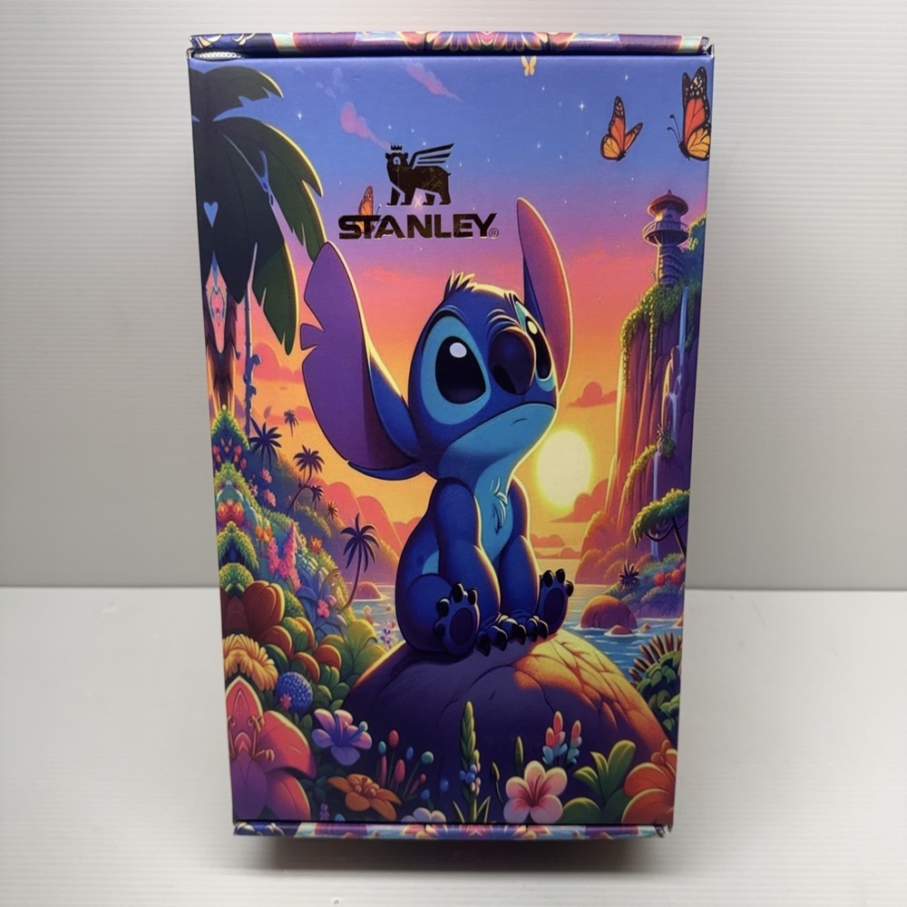 Limited Ed Tropical Stitch Nite40 Oz Tumbler-Box,Straw, Bag & Straw Topper NEW